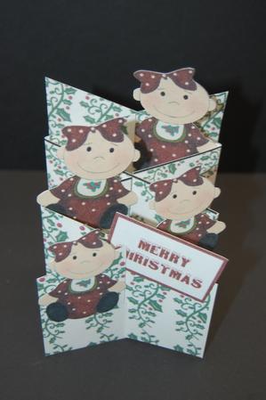 Baby Girl Xmas Cascade Card Kit by Diane Moore