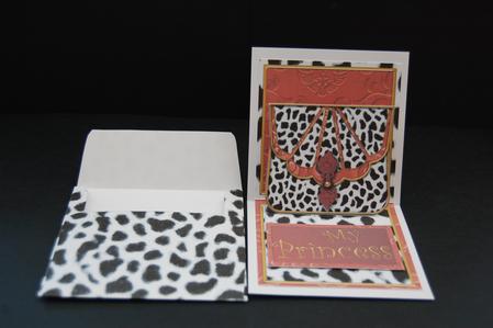 Dalmation Bag Diva Mini 3D Pop-up Card by Diane Moore