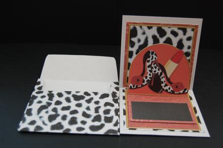 Dalmation Shoes Blank Mini 3D Pop-up Card by Diane Moore
