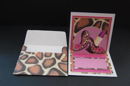 Giraffe Shoes Blank Mini 3D Pop-up Card by Diane Moore