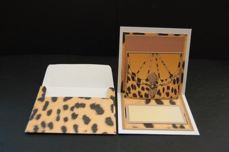 Leopard Print Mini Pop-up Matching Envelope by Diane Moore