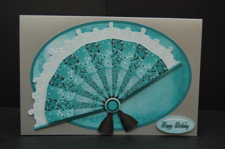 Teal Fan Sheet by Diane Moore