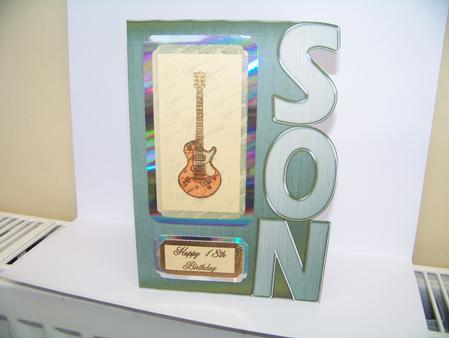 5 x 7 Elegant Metallic Son Shaped Card by Diane Moore