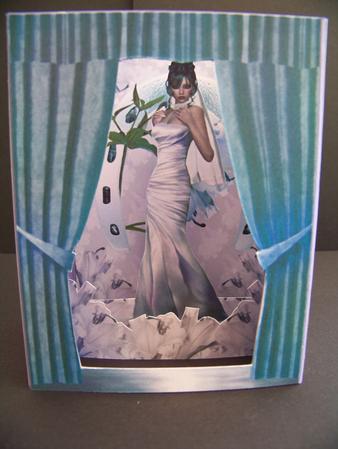 Brunette Wedding Belle Theatre Card by Diane Moore