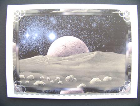 Space Scenes - A4 Framed Backgrounds/card Fronts 1 by Diane Moore