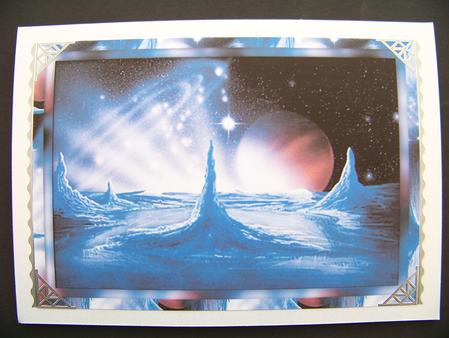 Space Scenes - A4 Framed Backgrounds/card Fronts 2 by Diane Moore