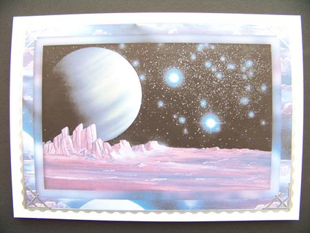 Space Scenes - A4 Framed Backgrounds/card Fronts 4 by Diane Moore