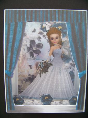 Bride Bower in Pale Blue Theatre Card by Diane Moore