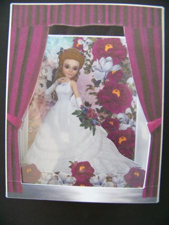 Bride Bower in Pink Theatre Card by Diane Moore