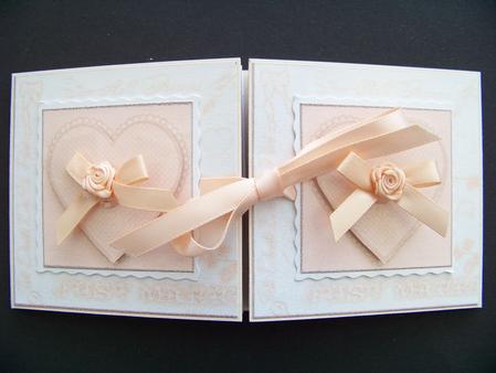Peach Wedding Exploding Card by Diane Moore