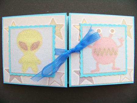 Exploding Card - Aliens and Spaceships by Diane Moore