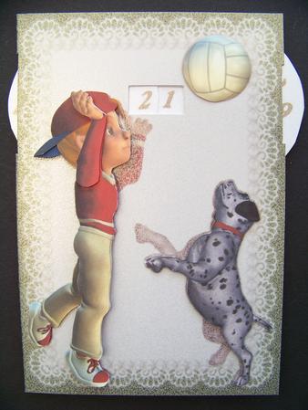 Boy and Football - Year Card Part 2 by Diane Moore