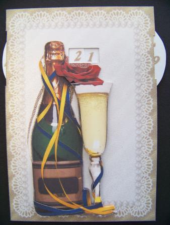 Bottle and Glas -year Card Part 2 by Diane Moore