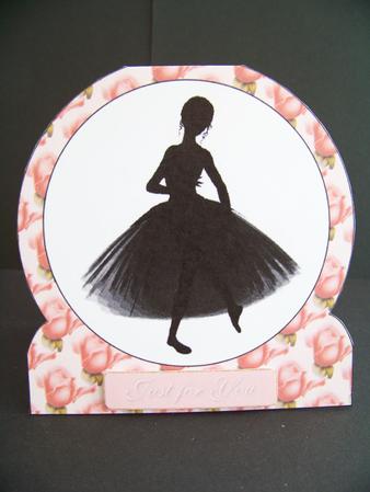 Pink Rose Blank Golbe Card by Diane Moore