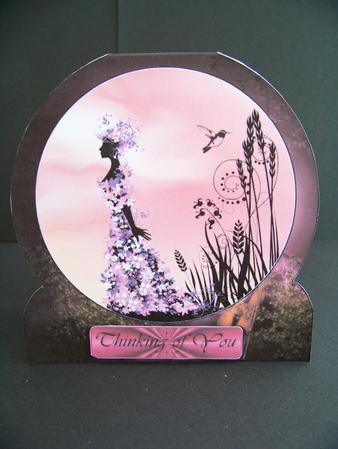 Purlpe Dream Blank Globe Card by Diane Moore