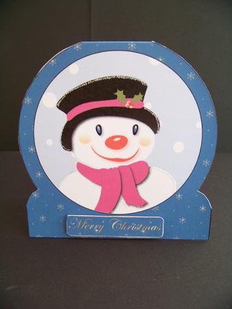 Blue Snowflake Blank Globe Card by Diane Moore