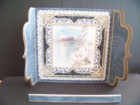 Oriental Lily Lace Bracket Wrap Card by Diane Moore