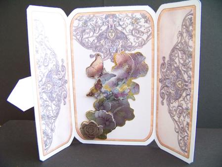 Ornate Ironwork Wedding/thank You Blank Square Gatefold Buckle Card by Diane Moore