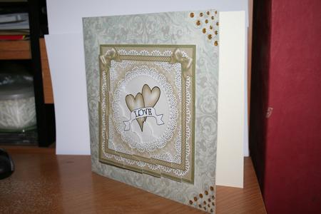 Love Hearts Scallop Corner Side Stacker Topper by Diane Sixsmith