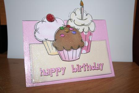 Happy Birthday Cupcake - Over the Edge Topper by Diane Sixsmith