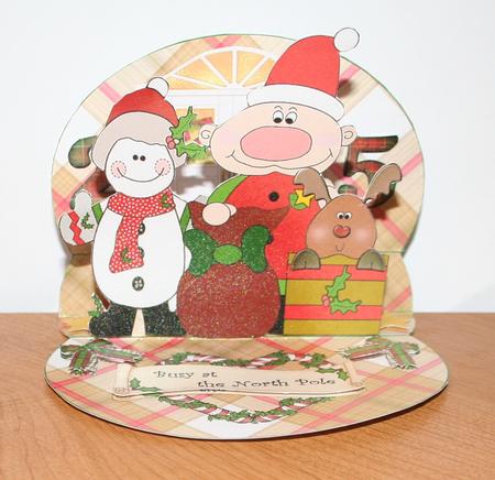 Busy at the North Pole 3D Mini Stepper by Diane Sixsmith