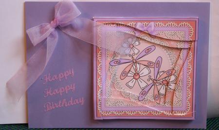 Dreamy Dragonflies Quick Card with Wavy Spiral Side Stacker by Diane Sixsmith