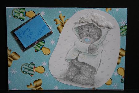 Baby Boys First Christmas Background 1 by Diane Sixsmith