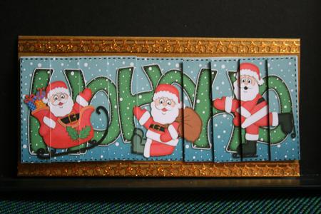 Christmas Hohoho Santa Dl Side Stacker Topper by Diane Sixsmith