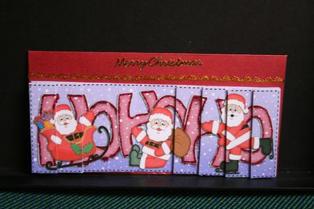 Christmas Hohoho Santa Dl Side Stacker Topper by Diane Sixsmith