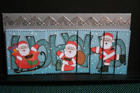 Christmas Hohoho Santa Dl Side Stacker Topper by Diane Sixsmith