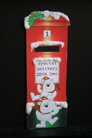 Large Dl Xmas Polar Bears Postbox Shaped Card by Diane Sixsmith