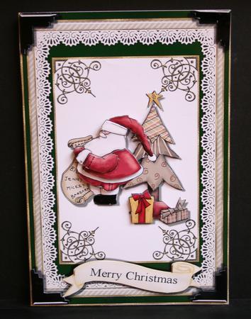 Santa's Naughty or Nice List Card Topper by Diane Sixsmith