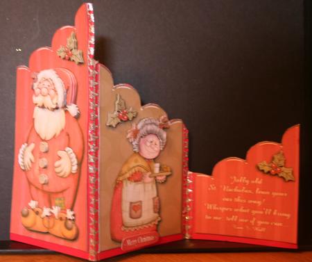 Mr. & Mrs. Santa Clause Cascade Card by Diane Sixsmith