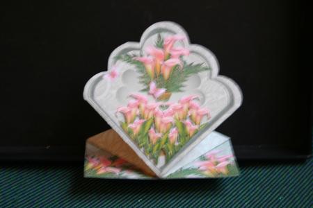 Diamond Top Floral Birthday Card with Lilies by Diane Sixsmith