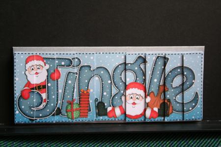 Christmas Jingle with Santa Dl Side Stacker Topper by Diane Sixsmith