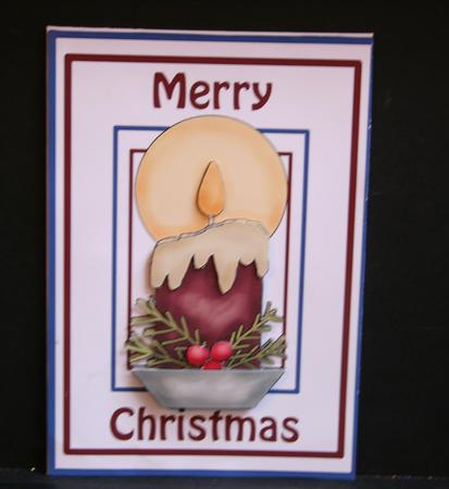 Christmas Candle in a Frame by Diane Sixsmith