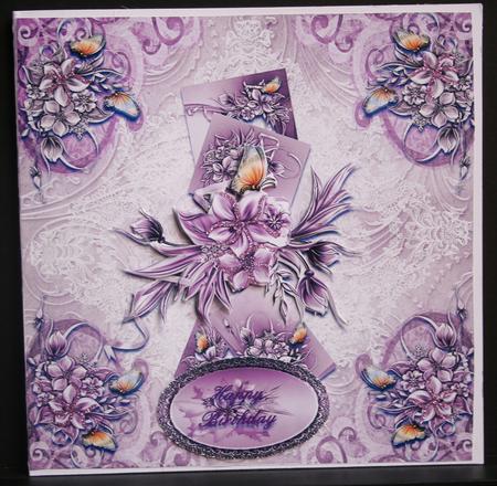 Happy Birthday Quick Card in Pink by Diane Sixsmith