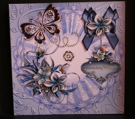 Beauty in Bleu with Bow by Diane Sixsmith