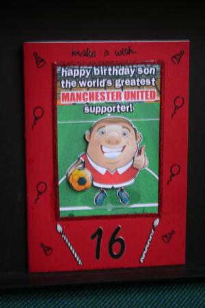 Manchester United Football Club Happy Birthday Son by Diane Sixsmith