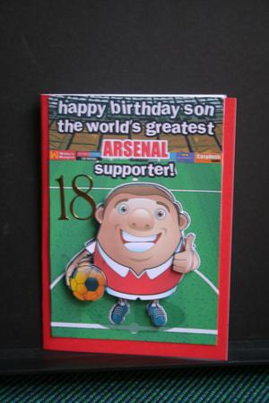Arsenal Football Club Happy Birthday Son by Diane Sixsmith
