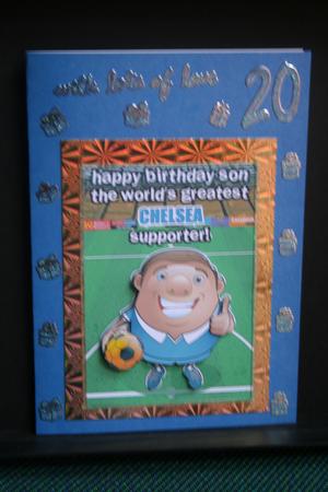 Chelsea Football Club Happy Birthday Son by Diane Sixsmith