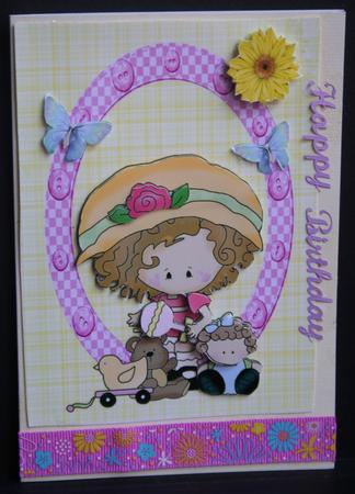 Pretty Little Girl with Yellow Hat by Diane Sixsmith