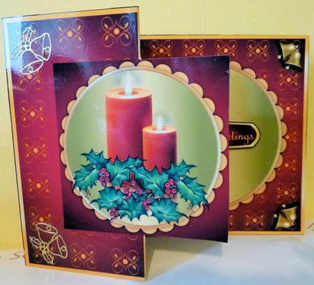 Christmas Candles Fold Back by Diane Tune