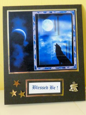 Wolf Singing to the Moon Ostara Beltane Samhain Imbolc Yule by Diane Tune