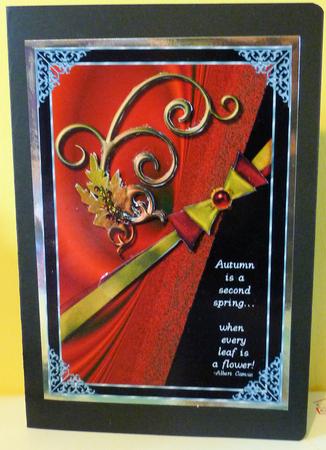 Autumn Wishes Card Topper by Diane Tune