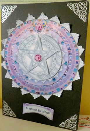 Bright Blessings Wiccan Pagan Pentacle Star Decoupage by Diane Tune