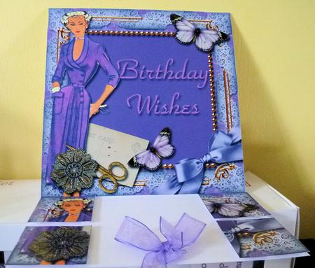 Lavender Lady Butterfly 8inch Picture Sheet by Diane Tune