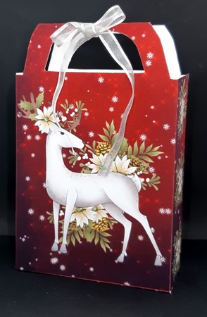 White Christmas buck gift bag (red) 2 by Diane  Vermeer