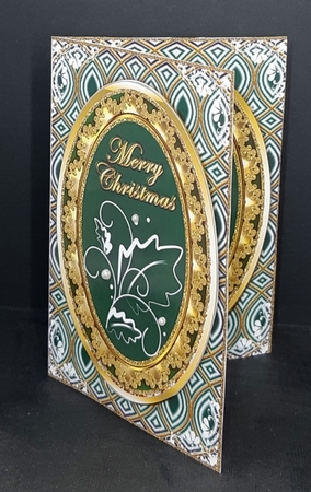 Blank Cut & Fold Card and Christmas Oval Topper 7 by Diane  Vermeer