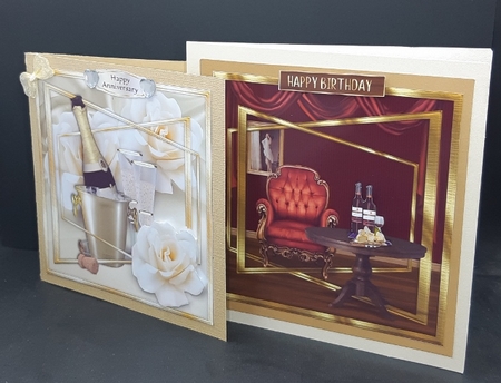 Champagne and Wine 3D Triple Frame Toppers by Diane  Vermeer